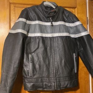 *SOLD* Men’s Leather Jacket | Black & Gray | Size Small